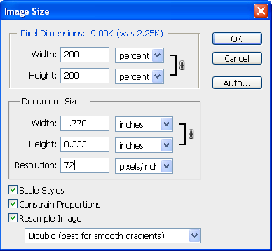 Retina Display Photoshop Settings