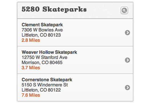Skatepark list